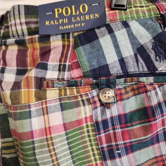 POLO Ralph Lauren Classic Fit 9" Shorts Men's Size 32W Checkered Plaid NWT - Picture 5 of 10